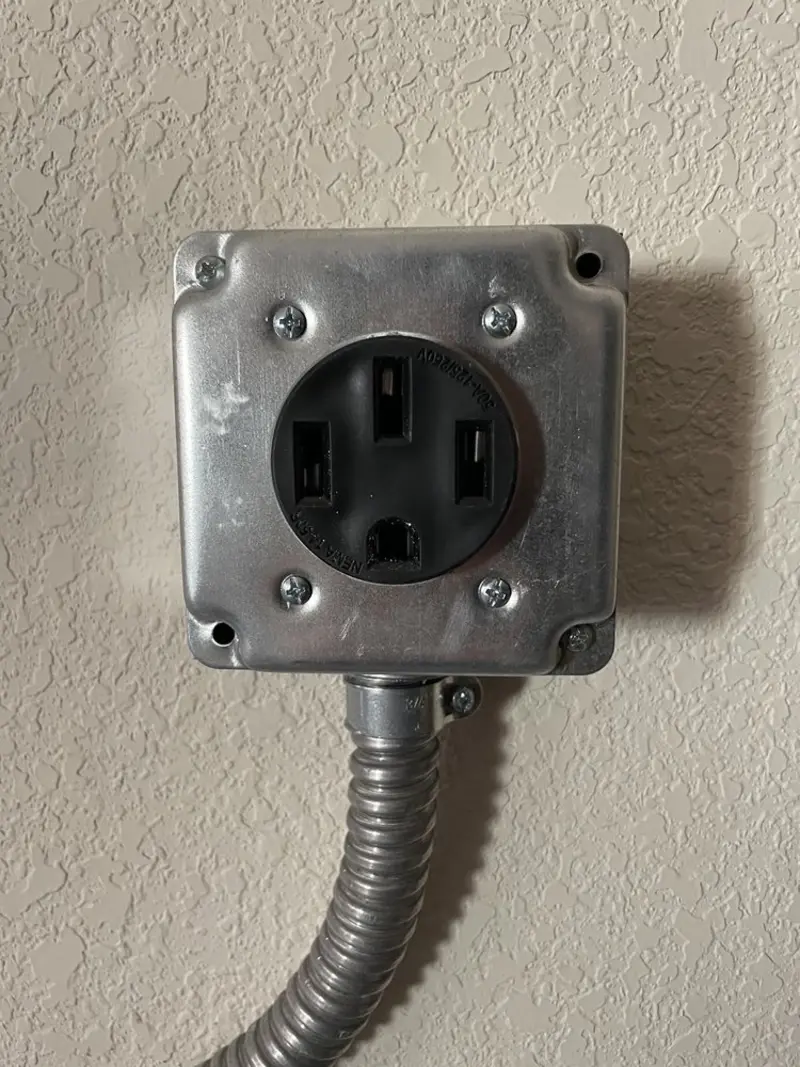 NEMA 14-50 outlet installed for Electrical Panel Upgrade in Esparto